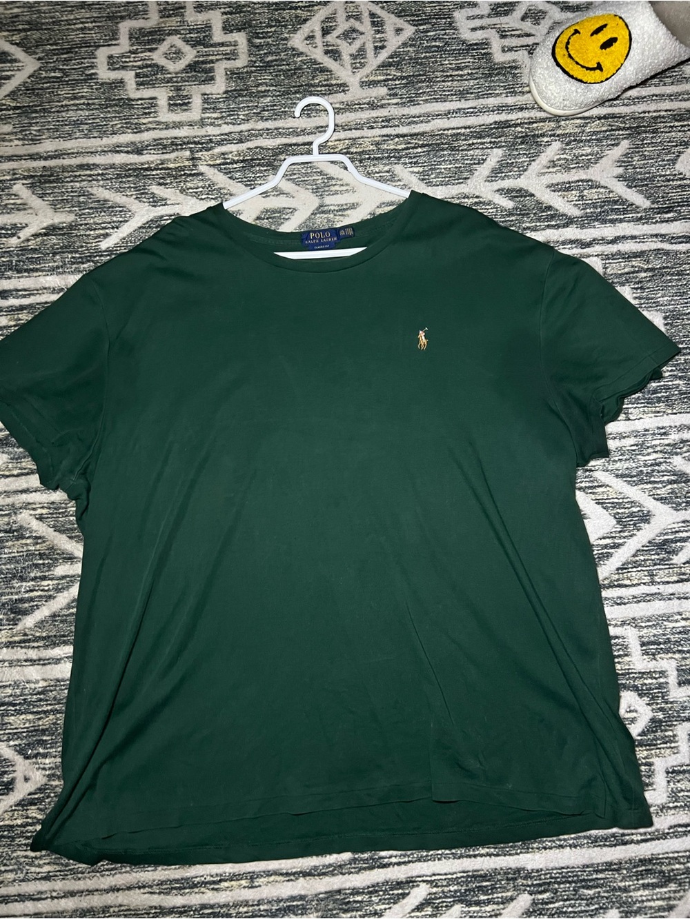 Ralph Lauren Men’s Forest Green Crewneck Tee with Gold Pony